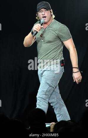 Jerrod Niemann during the 'On Fire Tour' 2012 at the Crown Coliseum North Carolina Stock Photo