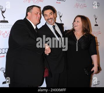 Billy Gardell, Chuck Lorre and Melissa McCarthy attending the Academy of Television Arts & Sciences 21st Annual Hall of Fame Ceremony held at the Beverly Hilton Hotel in Los Angeles, USA. Stock Photo