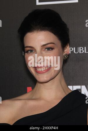 Jessica Pare' arriving for the season 5 premiere of the AMC television