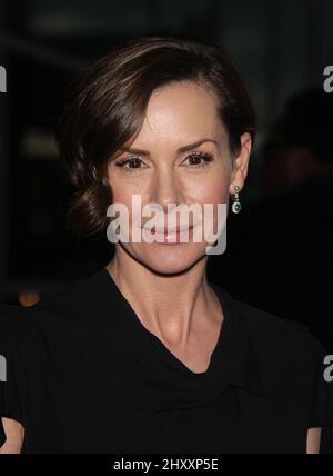 Embeth Davidtz arriving for the season 5 premiere of the AMC television series, 'Mad Men', in Hollywood, Los Angeles, USA. Stock Photo