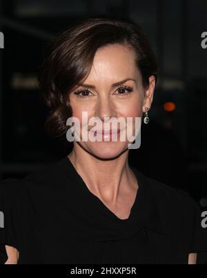 Embeth Davidtz arriving for the season 5 premiere of the AMC television series, 'Mad Men', in Hollywood, Los Angeles, USA. Stock Photo