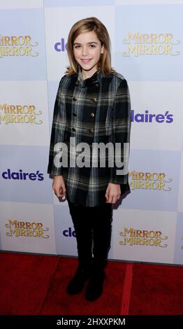Kiernan Shipka attending the "Mirror Mirror" Los Angeles premiere held