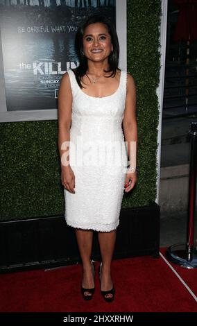 Veena Sud attending 'The Killing' Season 2 Premiere held at the Arclight Theatre in Hollywood, Los Angeles, USA. Stock Photo