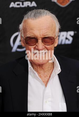 Stan Lee attending 'The Avengers' World Premiere held at the El Capitain Theatre in Los Angeles, USA. Stock Photo