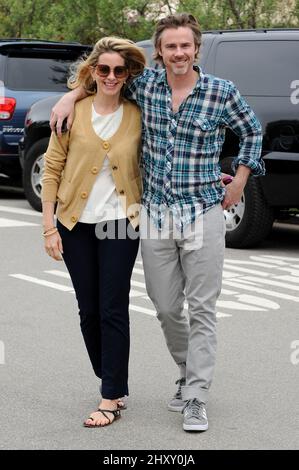 Sam Trammell and wife MissyYager sighted in Santa Monica, California Stock Photo