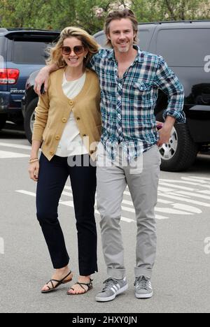 Sam Trammell and wife MissyYager sighted in Santa Monica, California Stock Photo