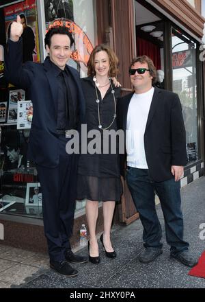 John Cusack, Joan Cusack and Jack Black during John Cusack's star on the Hollywood Walk of Fame ceremony in Hollywood, California Stock Photo