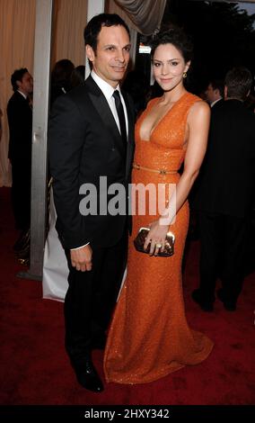 Katharine McPhee arriving at the Costume Institute Benefit, held at the Metropolitan Museum of Art to celebrate the opening of Schiaparelli and Prada, Impossible Conversations, New York. Stock Photo