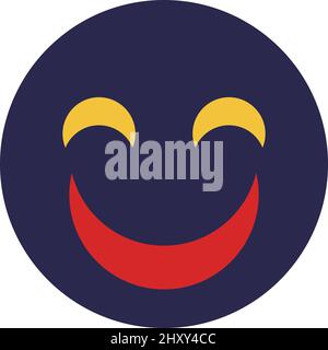 Faces of suspicious and scary people. Editable vector. Stock Vector