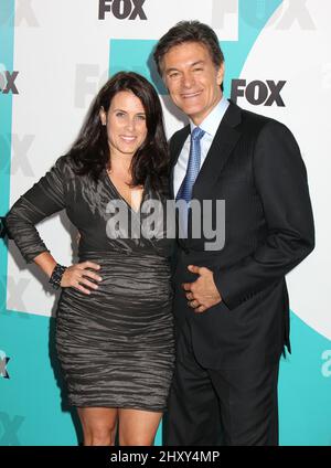 Dr. Mehmet Oz and wife Lisa Oz attends the FOX 2012 Upfront presentation held at Wollman Rink in Central Park. Stock Photo