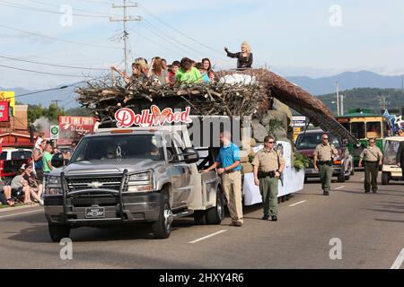 May 11, 2012 Pigeon Forge, Tn. Dolly Parton Dolly Parton's Homecoming Parade through the Parkway Stock Photo