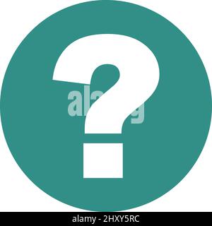Question mark round icon. A vector representing an unknown or question mark. Editable vector. Stock Vector