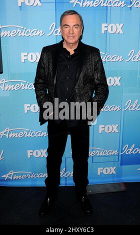 Neil Diamond in the press room at the 2012 American Idol Season 11 Finale held at the Nokia Theatre, Los Angeles. Stock Photo