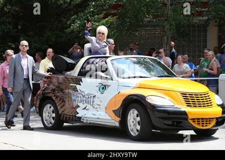 Dolly Parton takes part in a Park Tour held at Dollywood in Tennessee, USA. Stock Photo