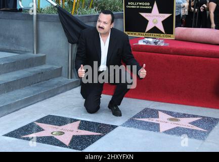 Pepe Aguilar Pepe Aguilar Honored With A Star On The Hollywood Walk Of Fame Held in front of Live Nation Building Stock Photo