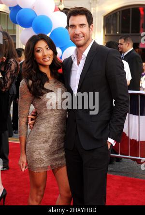 Shasi Wells and Dylan McDermott attends 'The Campaign' Los Angeles Premiere held at the Grauman's Chinese Theatre, Hollywood. Stock Photo