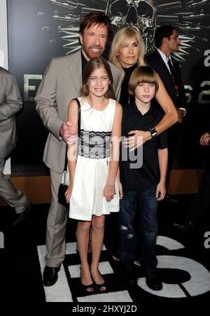 Chuck Norris and his Family attends the 'The Expendables 2' Los Angeles Premiere, held at Grauman's Chinese Theatre. Stock Photo