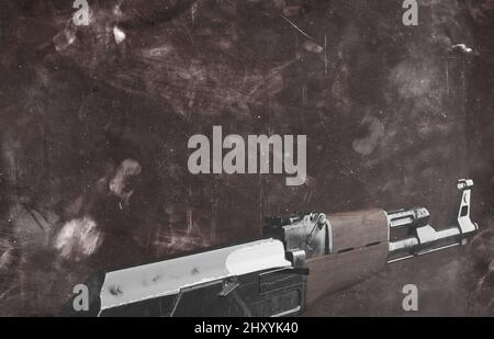 Of Ak-47 on old background