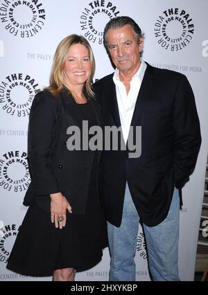 Maria Arena Bell and Eric Braeden attends 'The Young and the Restless: Celebrating 10,000 Episodes' at The Paley Center for Media, Beverly Hills. Stock Photo