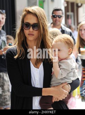 Jessica Alba and her daughter Haven seen out and about in Santa Monica
