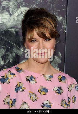 Lucy Lawless attends 'The Possession' Los Angeles Premiere held at the ArcLight Theatre. Stock Photo