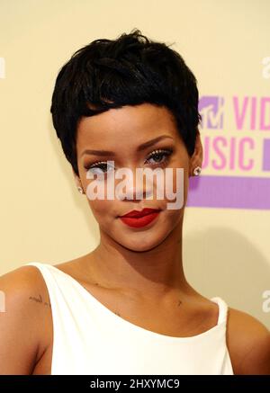 Rihanna arriving at the 2012 MTV Video Music Awards at Staples Centre, Los Angeles. Stock Photo