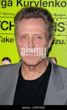 Christopher Walken attending the premiere of 'Seven Psychopaths' at the Bruin Theatre in Westwood, California. Stock Photo