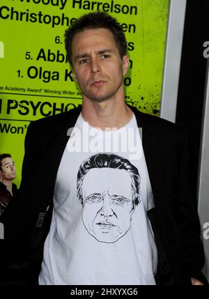 Sam Rockwell attending the premiere of 'Seven Psychopaths' at the Bruin Theatre in Westwood, California. Stock Photo