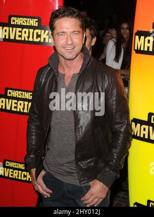 Gerard Butler 'Chasing Mavericks' - Los Angeles Premiere held at the Grove, Los Angeles, California on October 18, 2012. Stock Photo