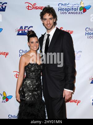 Pau Gasol and Silvia Lopez during the Children's Hospital Los Angeles Gala 'Noche De Ninos' Held at L.A. Live Event Deck, Los Angeles Stock Photo