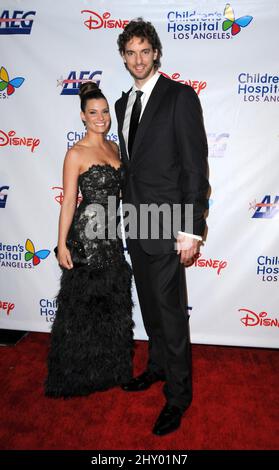 Pau Gasol and Silvia Lopez during the Children's Hospital Los Angeles Gala 'Noche De Ninos' Held at L.A. Live Event Deck, Los Angeles Stock Photo