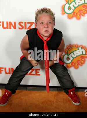 Jackson Nicoll attending the 'Fun Size' Premiere held at Paramount Theatre in Los Angeles, USA. Stock Photo