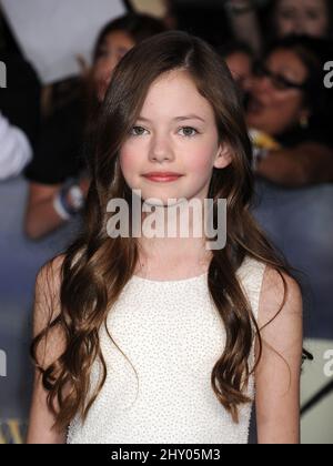 Mackenzie Foy attending 'The Twilight Saga: Breaking Dawn - Part 2' World Premiere held at the Nokia Theatre in Los Angeles, USA. Stock Photo