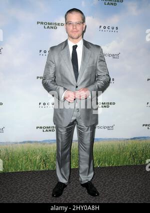 Matt Damon attending the 'Promised Land' Los Angeles Premiere held at the Directors Guild of America in Los Angeles, USA. Stock Photo