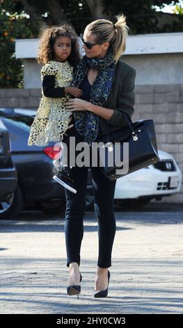 Heidi Klum and daughter Lou seen out and about in Beverly Hills in Los