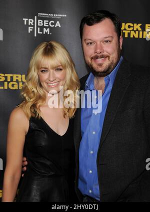 Beth Behrs attending the premiere of 'Struck By Lightning' at the Mann Chinese Theatre in Los Angeles, California. Stock Photo