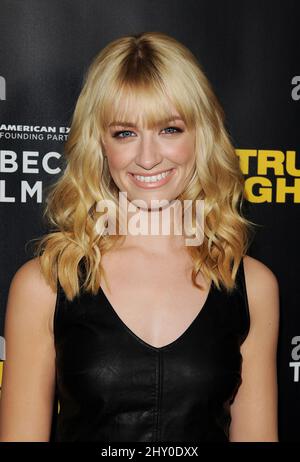 Beth Behrs attending the premiere of 'Struck By Lightning' at the Mann Chinese Theatre in Los Angeles, California. Stock Photo