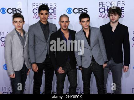 The Wanted arriving at the People's Choice Awards 2013 held at the Nokia Theatre in Los Angeles, Californa Stock Photo