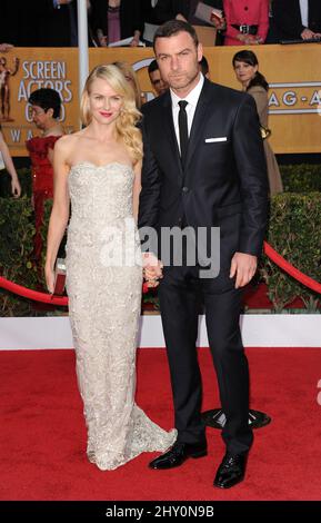 Naomi Watts and Liev Schreiber arriving at the 19th Annual SAG Awards held at the Shrine Auditorium, Los Angeles. Stock Photo