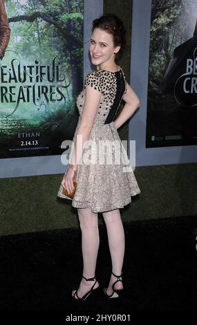 Rachel Brosnahan attending the premiere of Beautiful Creatures' in Hollywood, California. Stock Photo