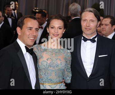 Alicia Vikander and Mads Mikkelsen attends the 85th Annual Academy Awards held at the Dolby Theatre, Hollywood, Ca. Stock Photo