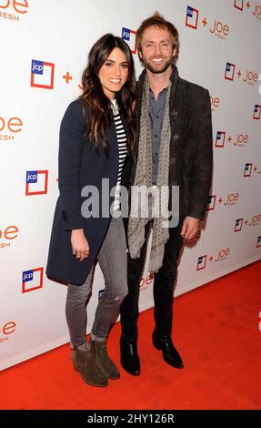 Nikki Reed and Paul Mcdonald attending a photocall for Joe Fresh at JCPenny's Pop Up Store in Los Angeles, California. Stock Photo