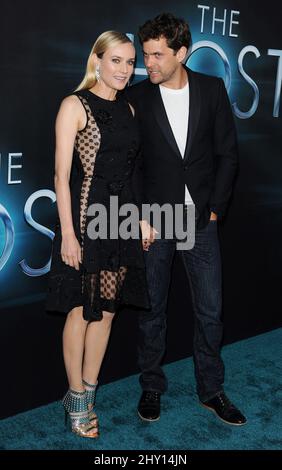 Diane Kruger and husband Joshua Jackson attending the premiere of 'The Host' in Hollywood, California. Stock Photo