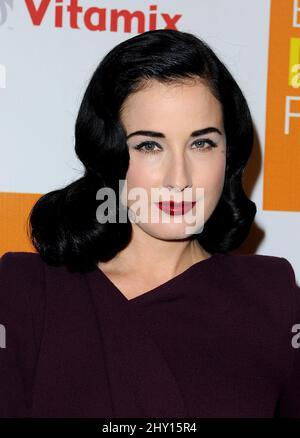 Dita Von Teese attending Kimberly Snyder's Beauty Detox Foods Launch Party held at smash box studios in Los Angeles, USA. Stock Photo