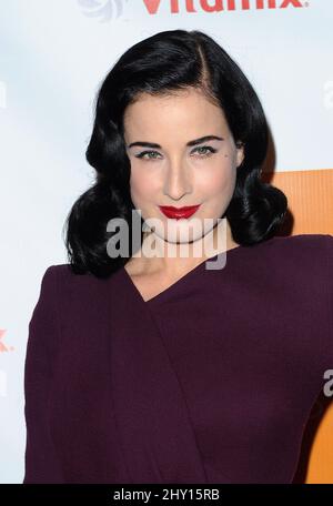 Dita Von Teese attending Kimberly Snyder's Beauty Detox Foods Launch Party held at smash box studios in Los Angeles, USA. Stock Photo