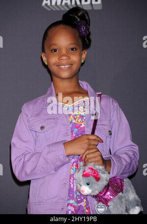 Quvenzhane Wallis at The MTV Movie Awards 2013, Sony Pictures Studios, Culver City, Los Angeles. Stock Photo