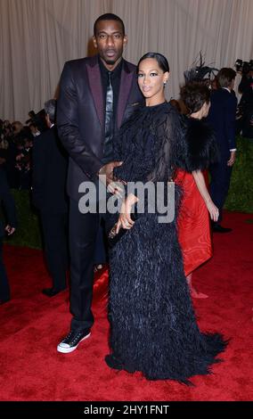 Amar'e Stoudemire attending the MET Gala 2013: 'PUNK: Chaos To Couture' held at Metropolitan Museum of Art in New York, USA. Stock Photo