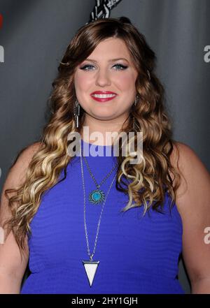 Sarah Simmons arrives at 'The Voice' season 4 red carpet event at the