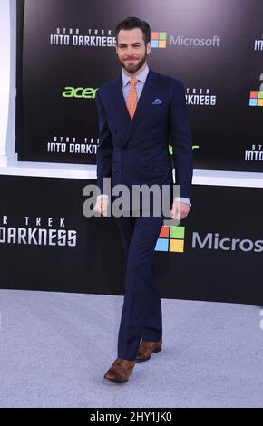 Chris Pine attending the premiere of 'Star Trek: Into Darkness' in Los Angeles. Stock Photo