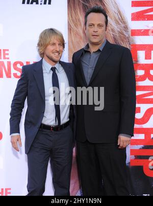 Owen Wilson & Vince Vaughn attending the premiere of 'The Internship' in Westwood, California. Stock Photo